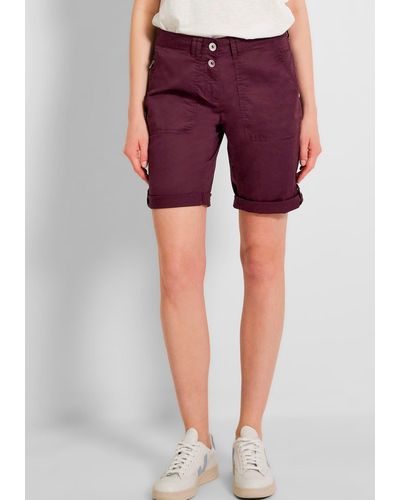 Cecil Shorts Style NOS New York Short mit dezenten Zierknöpfen - Rot