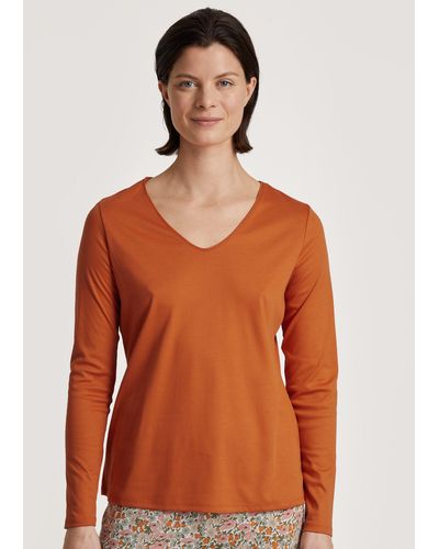 CALIDA Langarmshirt Special (1-tlg) - Orange
