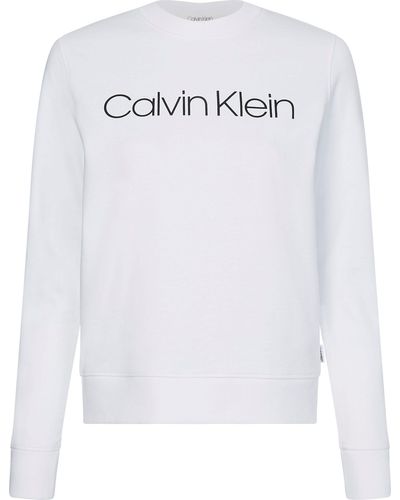 Calvin Klein Curve Curve INCLUSIVE CORE SWEATSHIRT mit Calvin Klein Logo-Schriftzug - Weiß