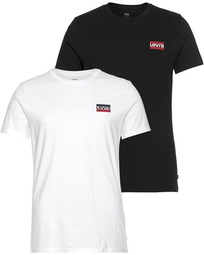 Levi's Levi's® T-Shirt LE 2PK CREWNECK GRAPHIC (2-tlg) - Schwarz