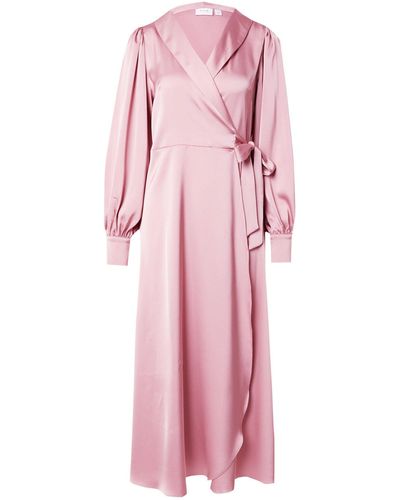 Vila Abendkleid Ravenna (1-tlg) Wickel-Design - Pink
