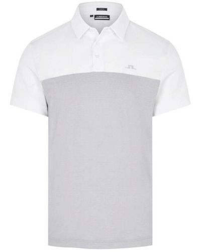 J.Lindeberg . Poloshirt Owen Slim Fit Golf Polo Stone Grey - Weiß