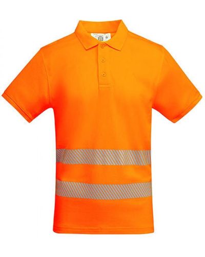 Roly Warnschutz-Shirt Atrio Shortsleeve Poloshirt - Orange