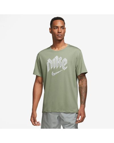 Nike T-Shirt M NK DF RUN DVN MILER SS - Grün