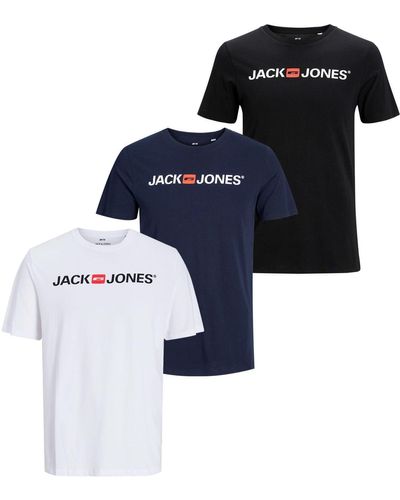 Jack & Jones T-Shirt Basic auch in Übergrößen bis 8XL - Blau