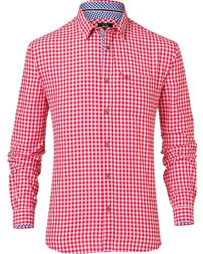 Wiesnkönig Outdoorhemd Hemd Anton - Rot