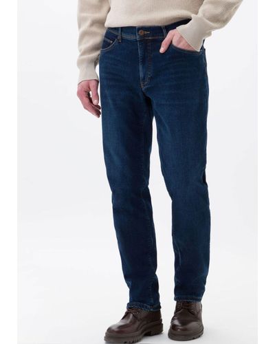 Brax 5-Pocket-Jeans Cadiz Thermo Flex Denim - Blau