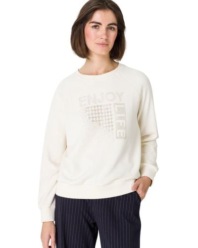 Zero Sweatshirt mit Glitzerprint (1-tlg) weiteres Detail - Weiß