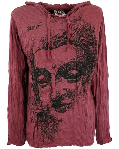 Guru-Shop T-Shirt Sure Langarmshirt - Rot