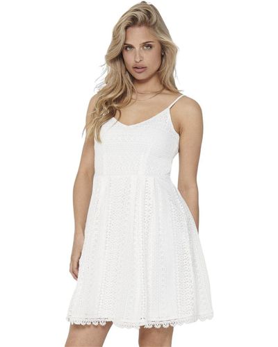 ONLY Sommerkleid ONLHELENA LACE aus 100% Baumwolle - Weiß