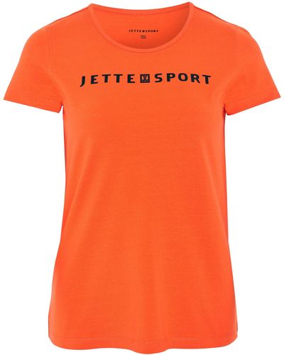 Jette Sport Shirt mit Label-Print - Orange