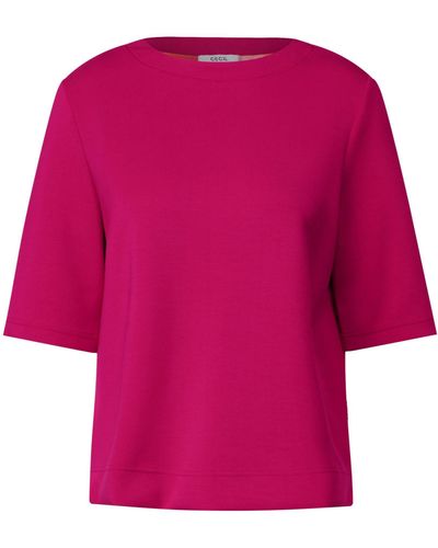Cecil Sweatshirt TOS Modal Short Sleeve Sweatsh - Pink