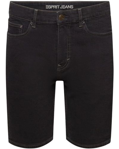 Esprit Regular-fit-Jeans Shorts denim - Schwarz