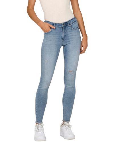 ONLY Skinny-fit-Jeans ONLBLUSH MID SK REA685 mit Stretch - Blau