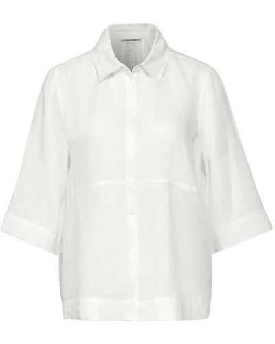 Street One Blusenshirt LS_Office_Solid shirtcollar bl, off white - Weiß