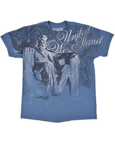LIQUID BLUE T-Shirt Abraham Lincoln - Blau