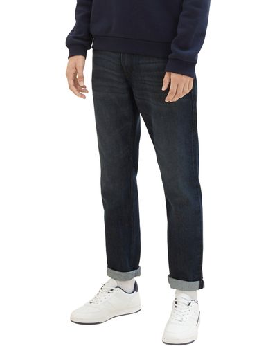 Tom Tailor 5-Pocket-Jeans AEDAN Straight - Blau