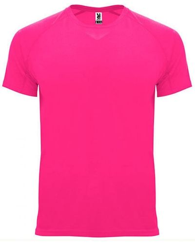 Roly Rundhalsshirt Bahrain T-Shirt mit Raglan-Ärmeln - Pink