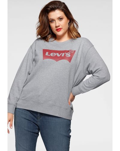 Levi's '® Plus Sweatshirt PL GRAPHIC STANDARD CREW mit Levi`s®-Logo auf der Brust - Grau