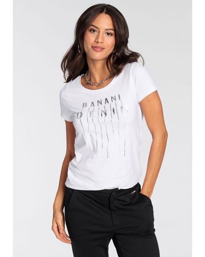 Bruno Banani T-Shirt Folien-Druck - Weiß