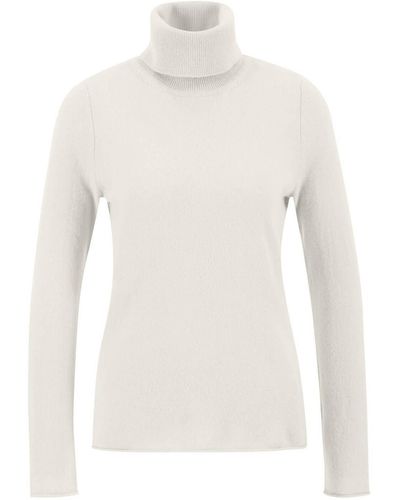Fynch-Hatton Sweatshirt Rollneck Basic Cashmere - Weiß