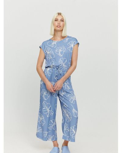 Mazine Jumpsuit Marisa Printed Overall Einteiler Anzug - Blau