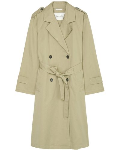 Marc O' Polo Langmantel Cotton trenchcoat, with belt, doubl - Weiß