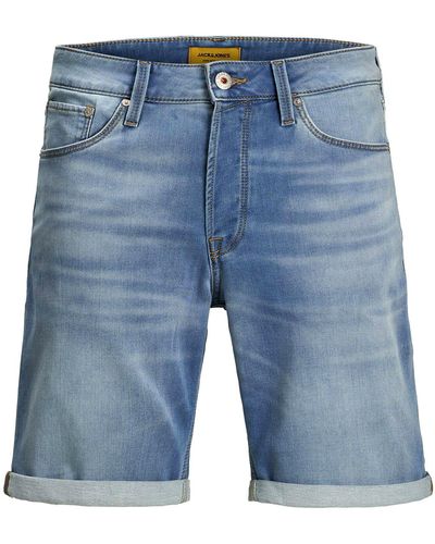Jack & Jones Jeansshorts Sommerhose Bermudas Denim Shorts - Blau