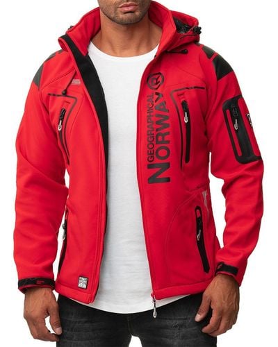 GEOGRAPHICAL NORWAY Softshelljacke Outdoor Jacke batechno red S (1-St) - Rot