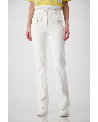 Monari Regular-fit-Jeans Hose, off-white - Weiß