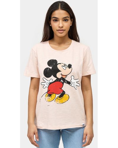 Re:Covered T-Shirt Mickey Mouse Hug GOTS zertifizierte Bio-Baumwolle - Weiß