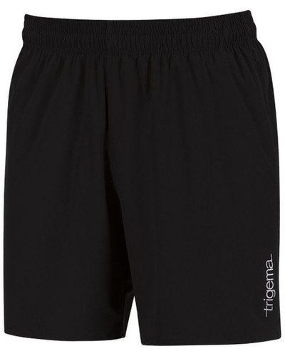 Trigema Jerseyhose Sport-Shorts mit Innenslip aus Netz (1-tlg) - Schwarz