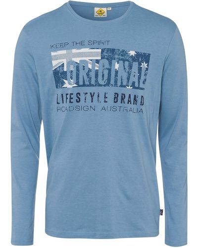 ROADSIGN australia Langarmshirt Original Lifestyle (, 1-tlg) mit Marken-Print - Blau