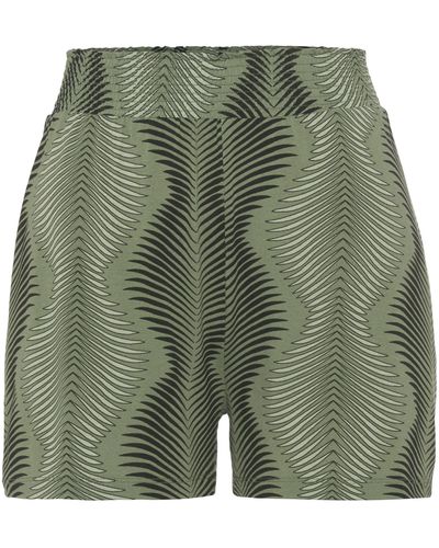 Lascana Pyjamashorts (1-tlg) mit modisch hoher Taille - Grün