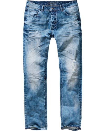 BRANDIT Bequeme Will Washed Denim Jeans (1-tlg) - Blau