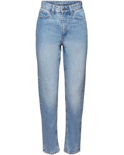 Esprit Bequeme Retro-Classic-Jeans mit hohem Bund - Blau