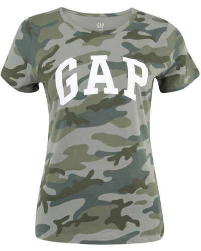 Gap T-Shirt (1-tlg) Plain/ohne Details - Grün