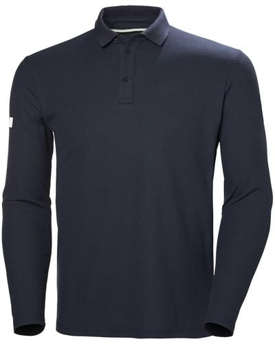 Helly Hansen Langarm-Poloshirt M Crewline Long-sleeve Polo - Blau