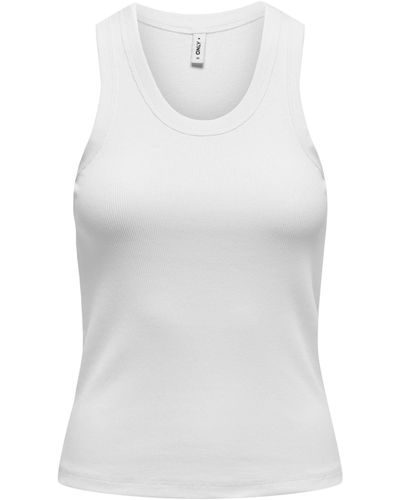 ONLY Shirttop VILLA (1-tlg) Plain/ohne Details - Weiß
