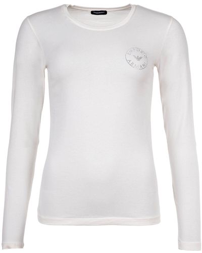 Emporio Armani T- Langarm-Shirt - Weiß