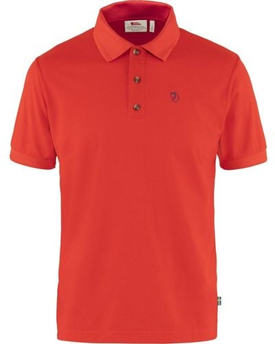 Fjallraven T-Shirt Poloshirt Crowley Piqué - Rot