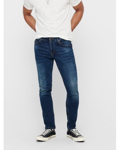 Only & Sons Straight-Jeans ONSWEFT 5076 PK mit Stretch - Blau