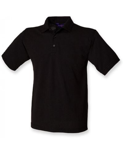 Henbury Poloshirt 65/35 Classic Piqué Polo Shirt - Schwarz