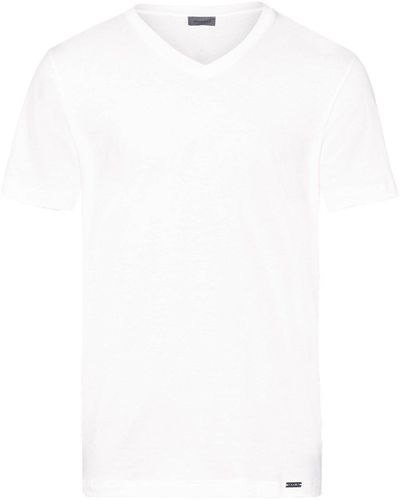 Hanro V-Shirt Living Shirts (1-tlg) - Weiß