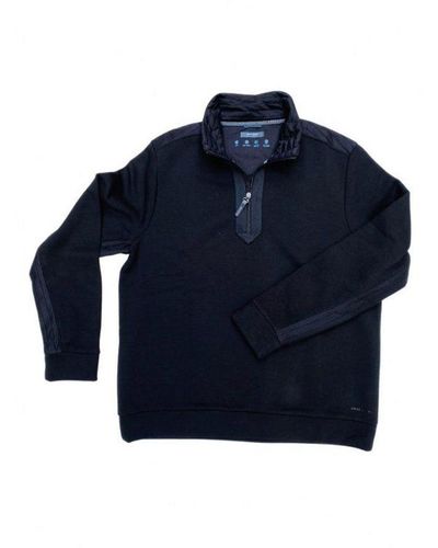 Pierre Cardin Sweatshirt schwarz (1-tlg) - Blau