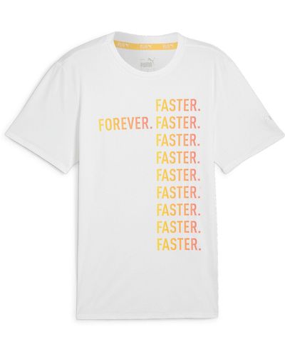 PUMA Laufshirt RUN FAV "Forever. Faster." T-Shirt - Weiß