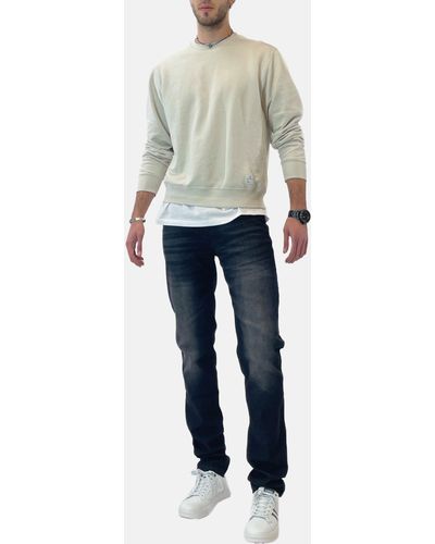 Elara Jeans Slim Fit Hose Denim Stretch (1-tlg) - Weiß