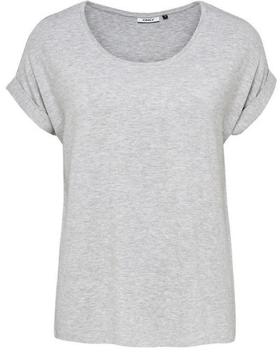 ONLY T-Shirt ONLMOSTER /S O-NECK TOP NOOS JRS - Grau