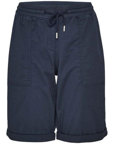 Opus Stoffhose 'Melvita shorts solid' - Blau