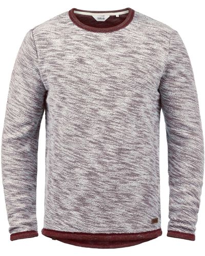 Solid Sweatshirt SDFlocks Sweatpullover aus Flock-Sweat Material - Grau